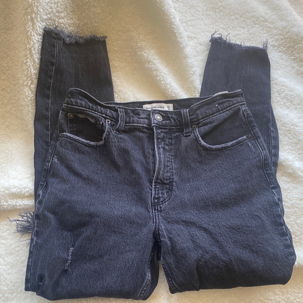 Abercrombie & Fitch Dark Gray Ankle Jeans